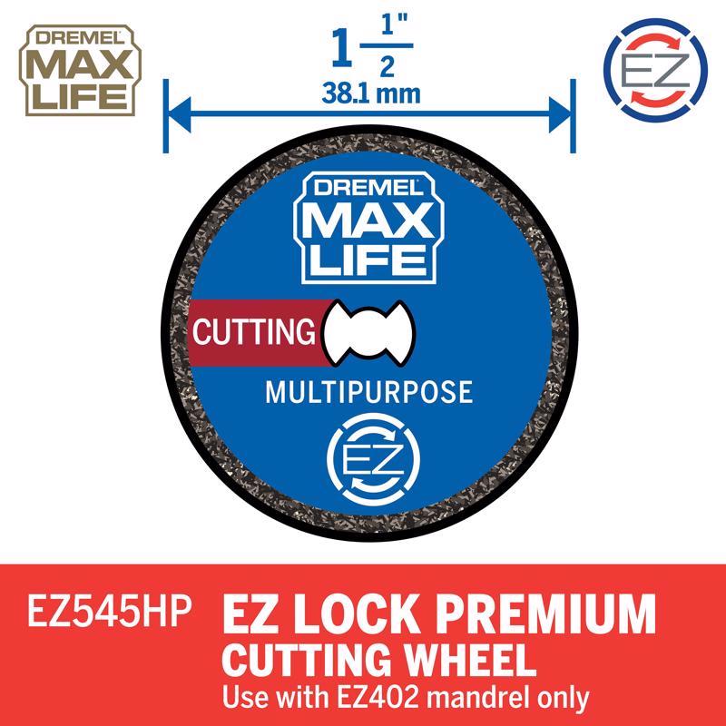 Dremel EZ Lock 1-1/2 in. X 1.5 in. L X 0.039 in. W Diamond Round Cutting Wheel 1 pk