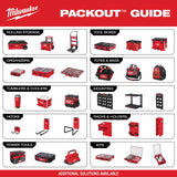 Milwaukee PACKOUT SHOP STORAGE Garage Organizer Tool Storage Bin Red