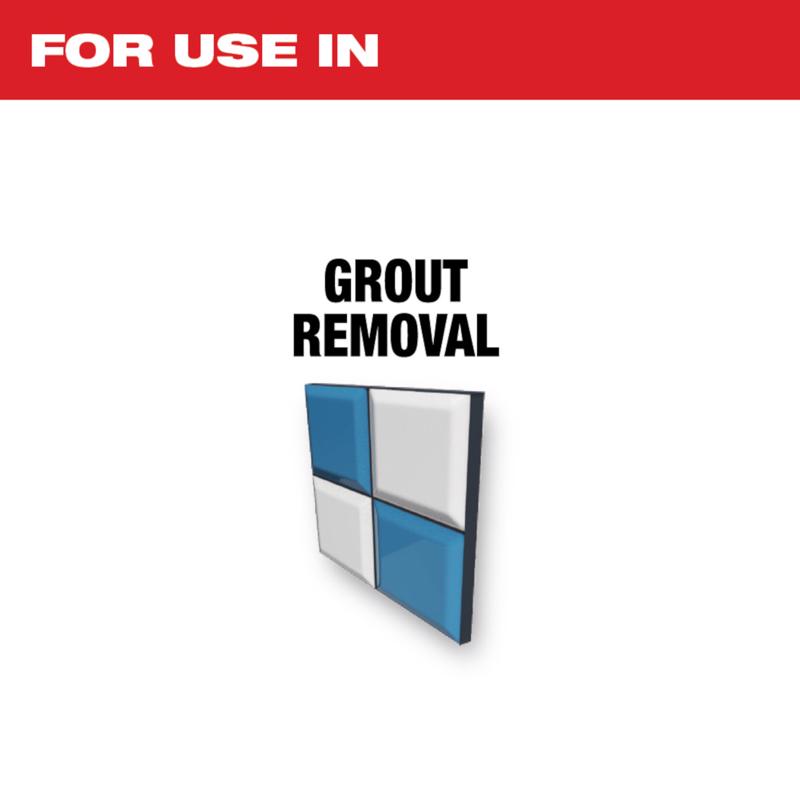 Milwaukee 3.88 in. L X 0.5 in. W Diamond Grit Open-Lok Contoured Boot Grout Removal Blade 1 pk