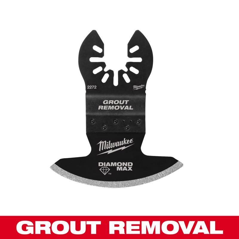 Milwaukee 3.88 in. L X 0.5 in. W Diamond Grit Open-Lok Contoured Boot Grout Removal Blade 1 pk