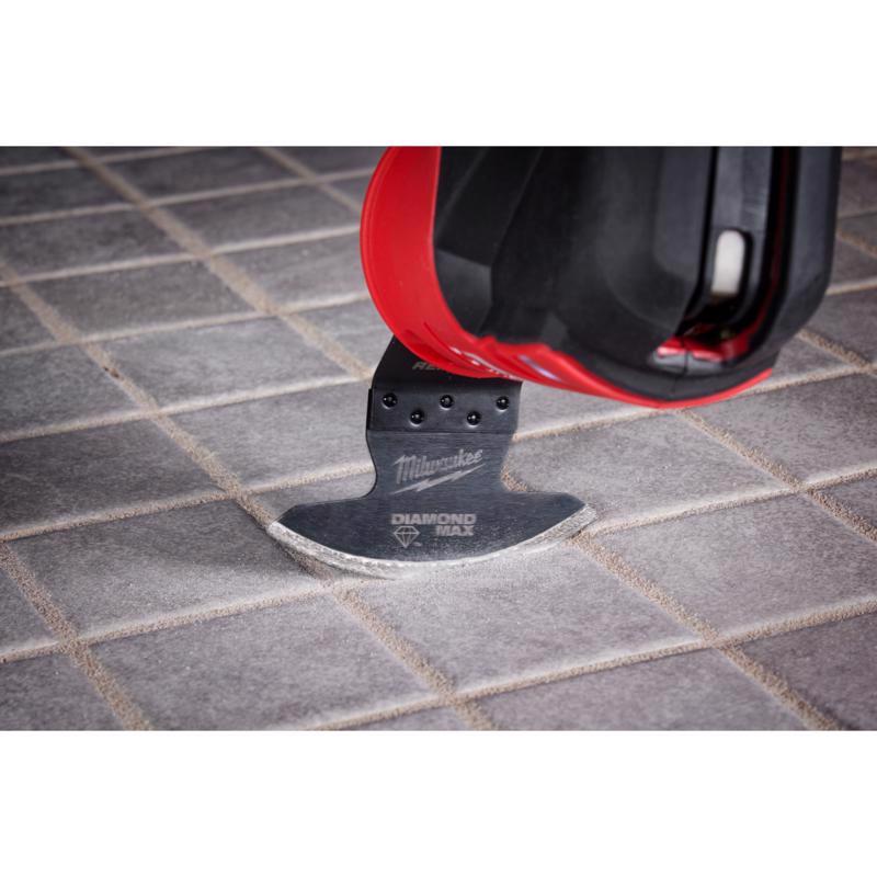 Milwaukee 3.88 in. L X 0.5 in. W Diamond Grit Open-Lok Contoured Boot Grout Removal Blade 1 pk