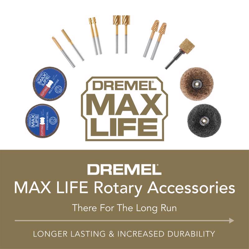 Dremel Max Life 0.125 in. L Steel Cylindrical Tungsten Carbide Cutter 1 pk