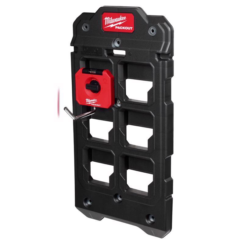 Milwaukee Packout Shop Storage Small Black/Red Plastic 4 in. L Straight Hook 15 lb 1 pk
