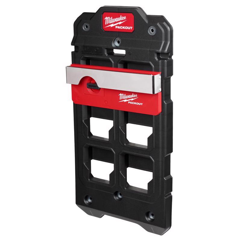 Milwaukee PACKOUT SHOP STORAGE Garage Organizer Belt Clip Rack Red