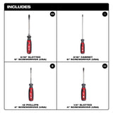 Milwaukee Screwdriver Set 4 pc