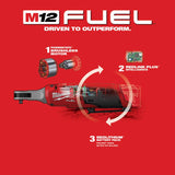 Milwaukee M12 FUEL 1/4 in. Cordless Brushless High Speed Ratchet Tool Only