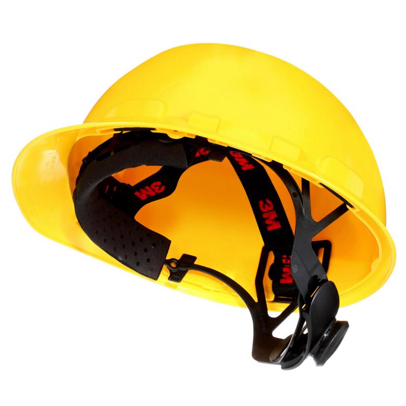 3M SecureFit 4-Point Ratchet Cap Style Hard Hat Yellow