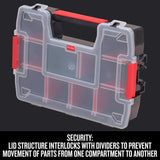 Craftsman 8.5 in. W X 2.5 in. H X 11.5 in. D Storage Organizer Plastic 10 compartments Black/Red