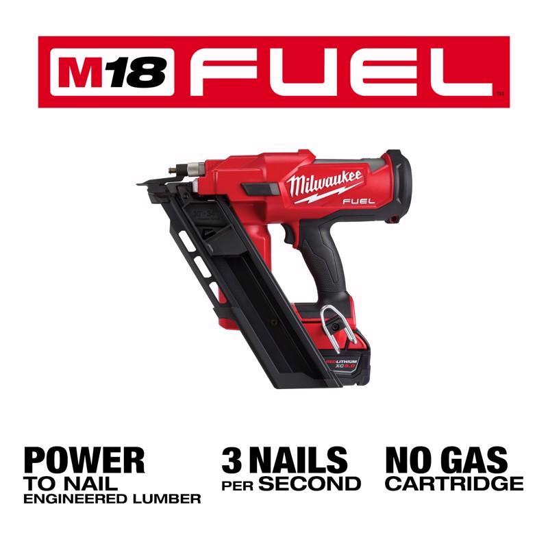 Milwaukee M18 FUEL 18 Volt Brushless 30 deg Framing Nailer Kit