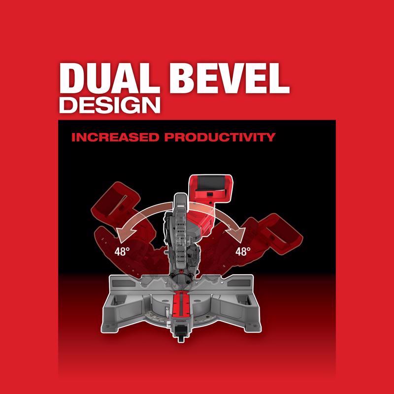 Milwaukee M18 FUEL 7-1/4 in. Cordless Brushless Dual-Bevel Sliding Compound Miter Saw Tool Only