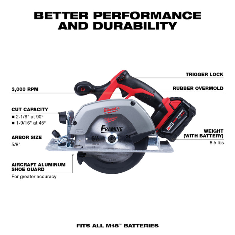 Milwaukee M18 Cordless Brushed 6 Tool Combo Kit