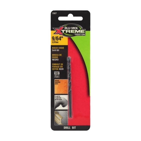 DRILL BIT BLK OXID 9/64"