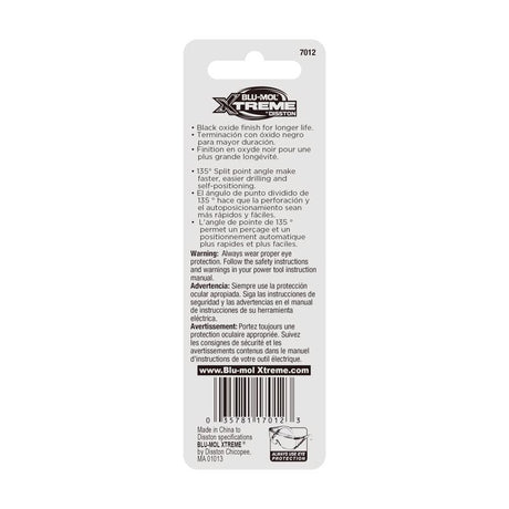 Blu-Mol Xtreme 7/32 in. High Carbon Steel Drill Bit 1 pk