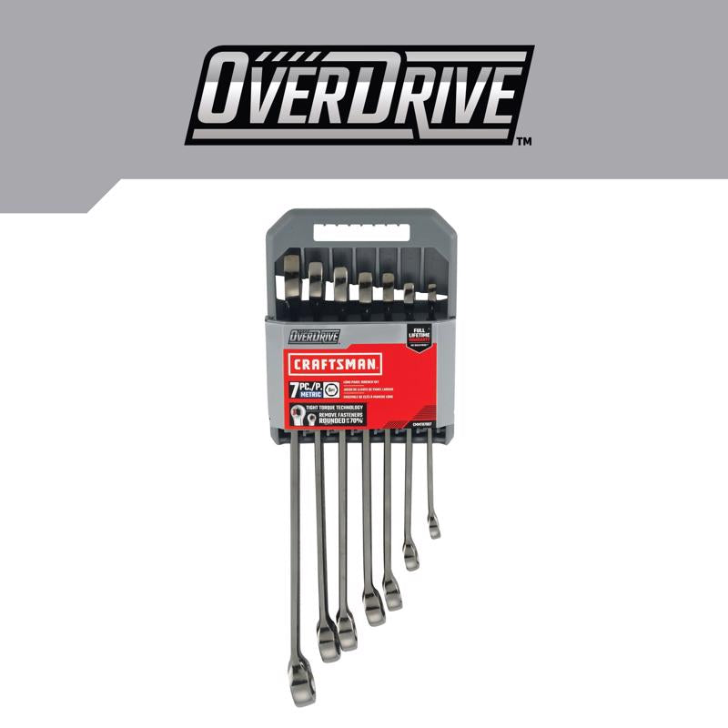 Craftsman Overdrive 6 Point SAE Wrench Set 7 pc