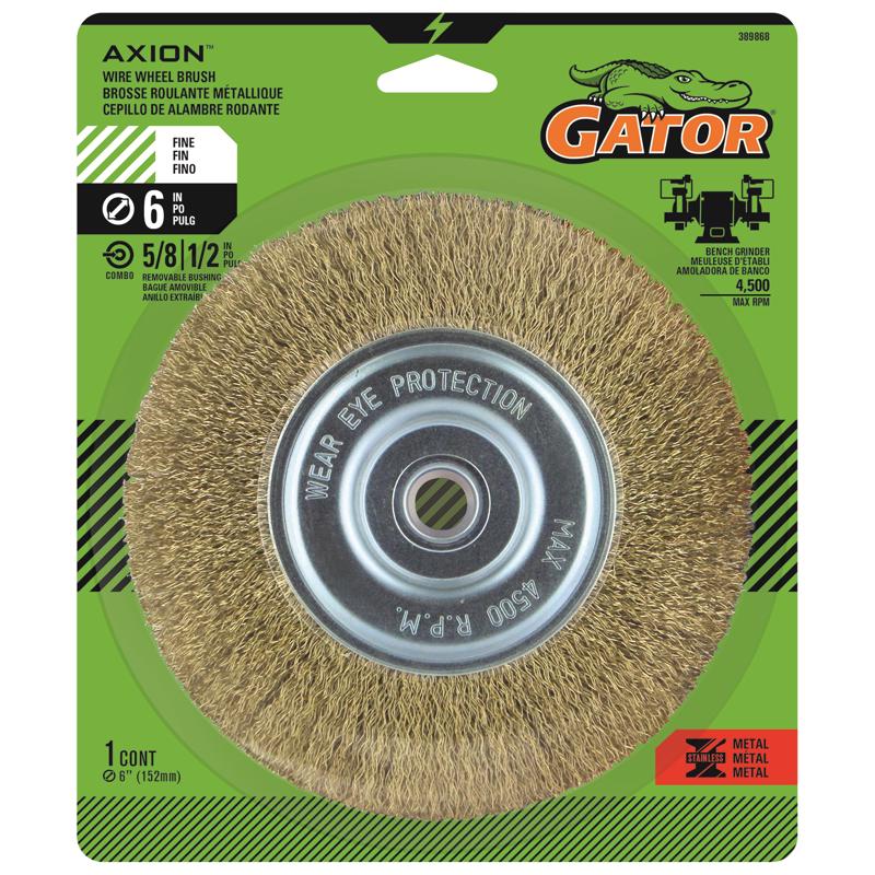 WIRE WHEEL BRUSH FINE 6"