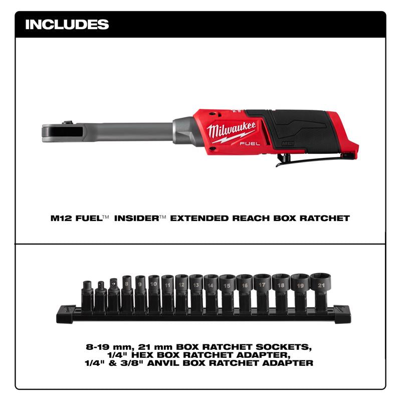 Milwaukee M12 FUEL 1/4 in. Cordless Brushless High Speed Ratchet Tool Only