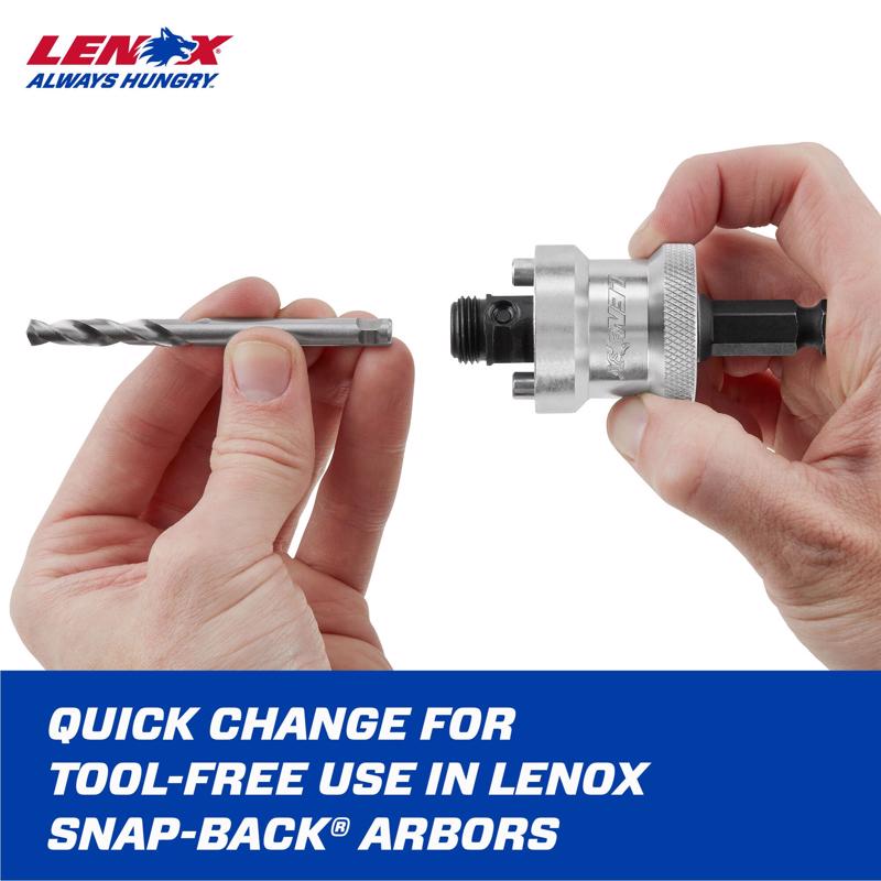 Lenox 1/4 in. High Speed Steel Hole Saw Pilot Bit 1 pc