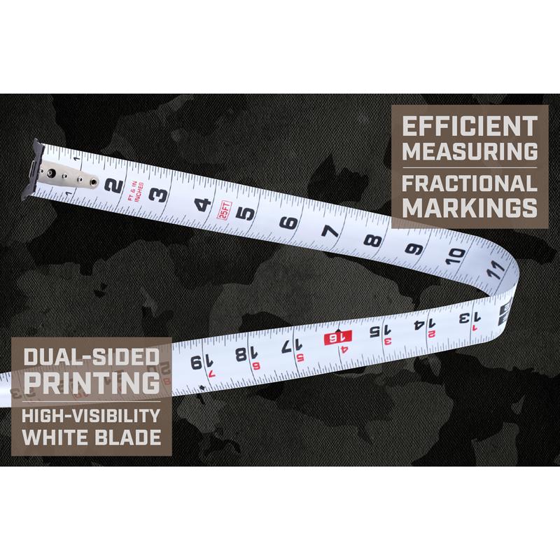Spec Ops 25 ft. L X 3.69 in. W Tape Measure 1 pk