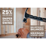 Spec Ops 28 oz Milled Face Claw Hammer 13 in. Steel Handle