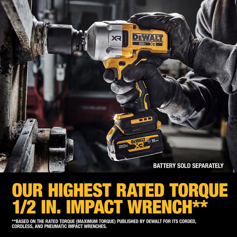 DeWalt 20V MAX XR 1/2 in. Cordless Brushless High Torque Impact Wrench Tool Only