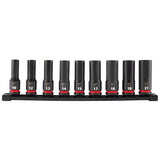 Milwaukee Shockwave 1/2 in. drive Impact Rated Deep Socket Set 9 pc