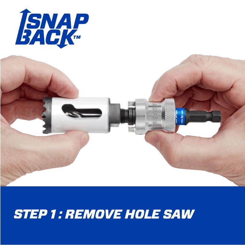 Lenox Snap-Back 9/16 - 1-3/16 in. Quick Change Hole Saw Arbor 1 pc