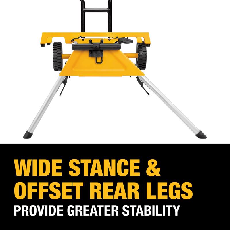 DeWalt Aluminum 9 in. H X 19.75 in. W Rolling Table Saw Stand 200 lb. capacity Yellow 1 pc