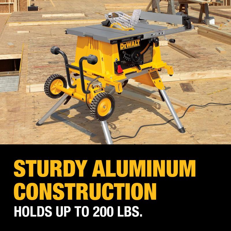 DeWalt Aluminum 9 in. H X 19.75 in. W Rolling Table Saw Stand 200 lb. capacity Yellow 1 pc