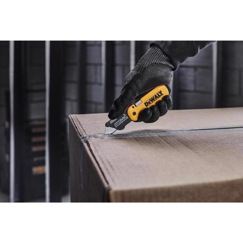 DeWalt Press and Flip Atomic Compact Utility Knife Yellow 1 pc