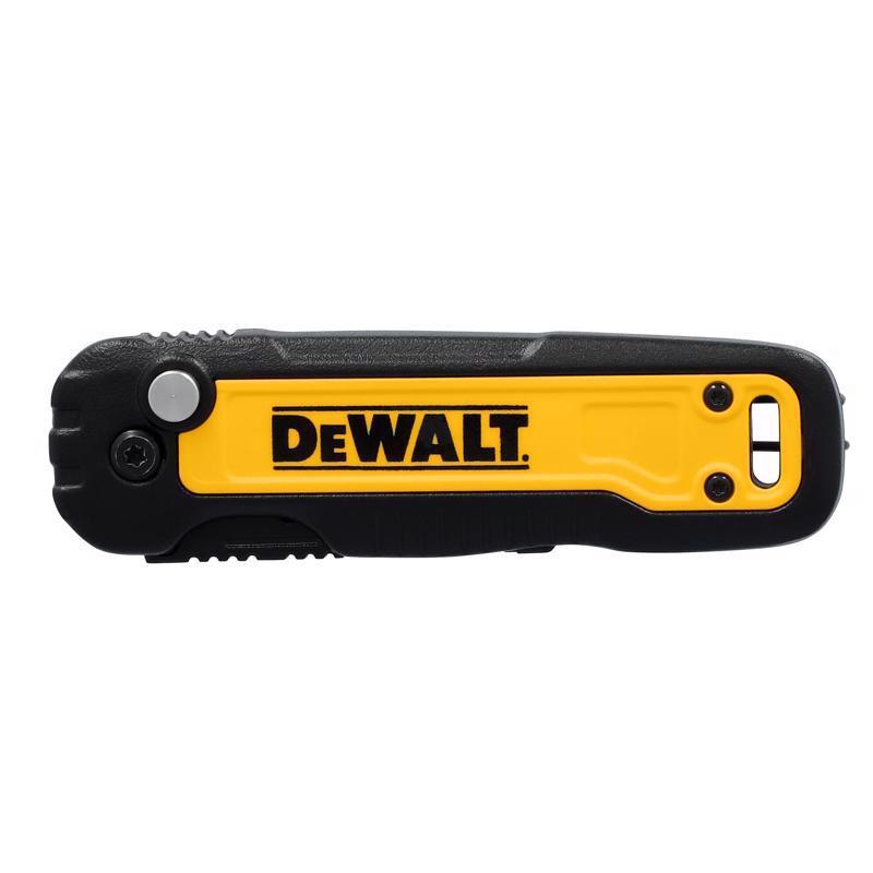 DeWalt Press and Flip Compact Utility Knife Black/Yellow 1 pc