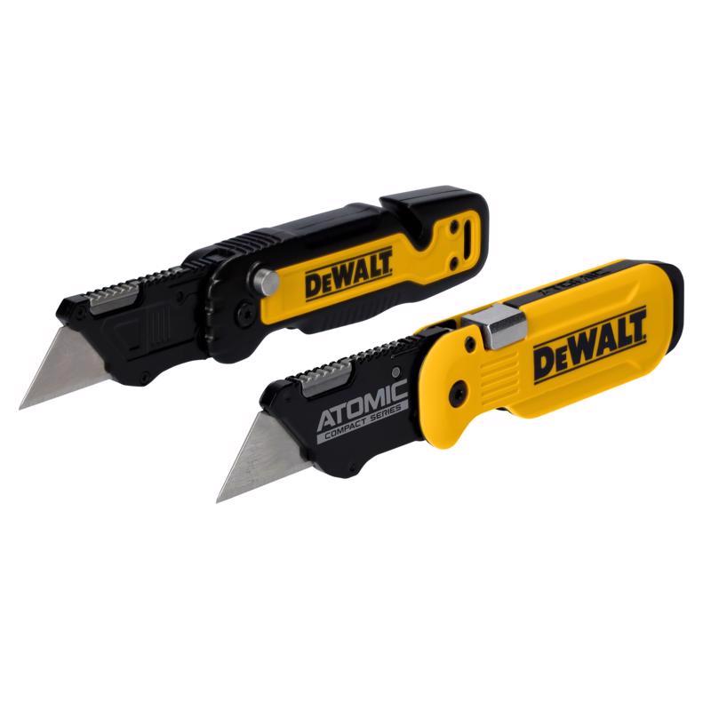 DeWalt Press and Flip Utility Knife Set Black/Yellow 2 pc