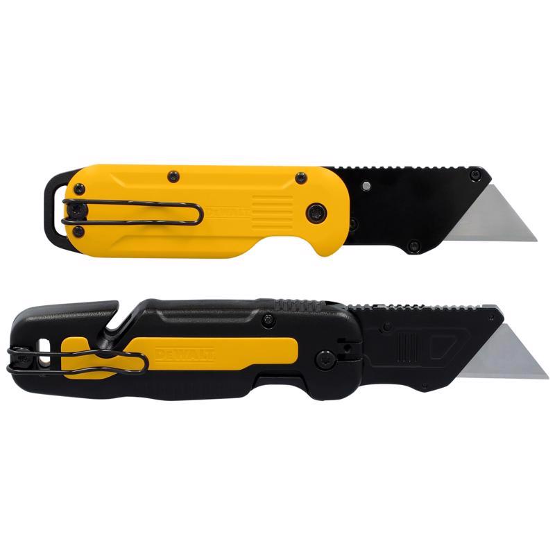 DeWalt Press and Flip Utility Knife Set Black/Yellow 2 pc