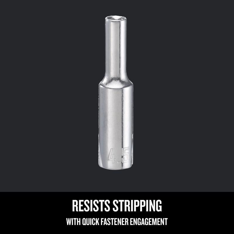 Craftsman 4-1/2 mm X 1/4 in. drive Metric 6 Point Deep Socket