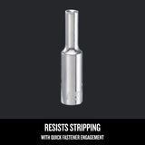 Craftsman 4-1/2 mm X 1/4 in. drive Metric 6 Point Deep Socket