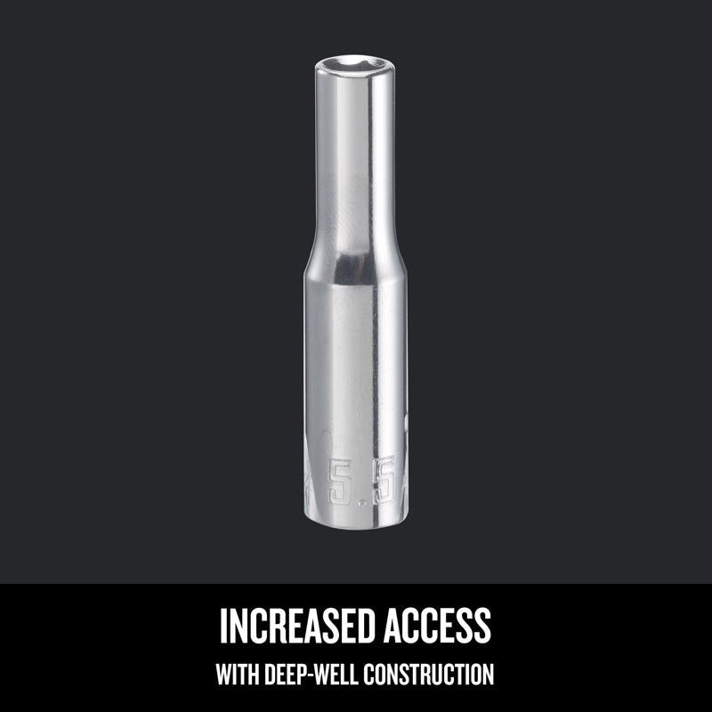 Craftsman 5.5 mm X 1/4 in. drive Metric 6 Point Deep Socket