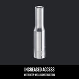 Craftsman 5.5 mm X 1/4 in. drive Metric 6 Point Deep Socket