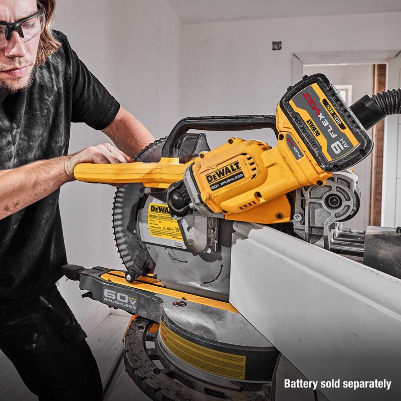 DeWalt 60V MAX Flexvolt 12 in. Cordless Brushless Dual-Bevel Sliding Compound Miter Saw Tool Only