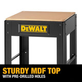 DeWalt 24 in. L X 30 in. H X 22 in. W Mobile Thickness Planer Stand Black