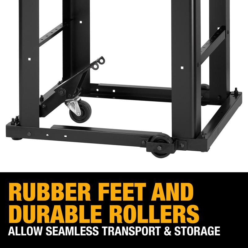 DeWalt 24 in. L X 30 in. H X 22 in. W Mobile Thickness Planer Stand Black