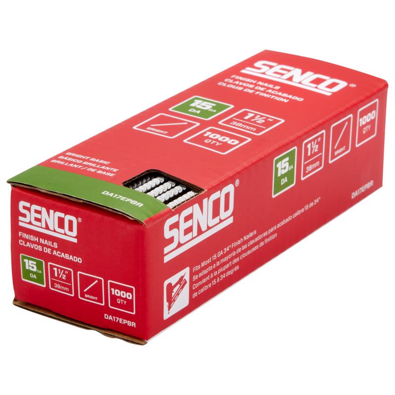 Senco 1-1/2 in. Finish/Trim Bright Steel Nail Brad Head