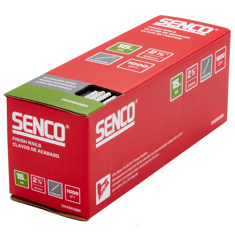 Senco 2-1/2 in. Finishing Stainless Steel Nail Brad Head