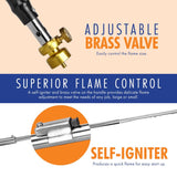 Flame King 33 in. L X 7 in. W Weed Burner Torch 1 pc Propane
