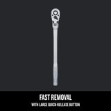 Craftsman 1/2 in. drive Metric Pear Head Long Handle Flex Head Ratchet 72 teeth