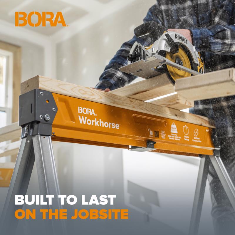 Bora 4.5 in. H X 34.25 in. W X 3 in. D Heavy Duty Sawhorse 1200 lb. cap. 1 pc