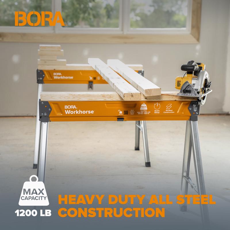 Bora 4.5 in. H X 34.25 in. W X 3 in. D Heavy Duty Sawhorse 1200 lb. cap. 1 pc