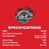 Milwaukee M18 FUEL 6-1/2 in. Cordless Brushless Circular Saw Tool Only