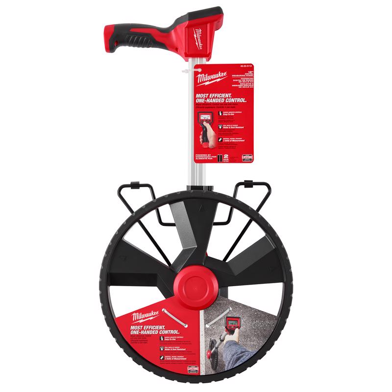 Milwaukee 12.5 in. L X 4 in. W 12 in. Measuring Wheel Black/Red 1 pc