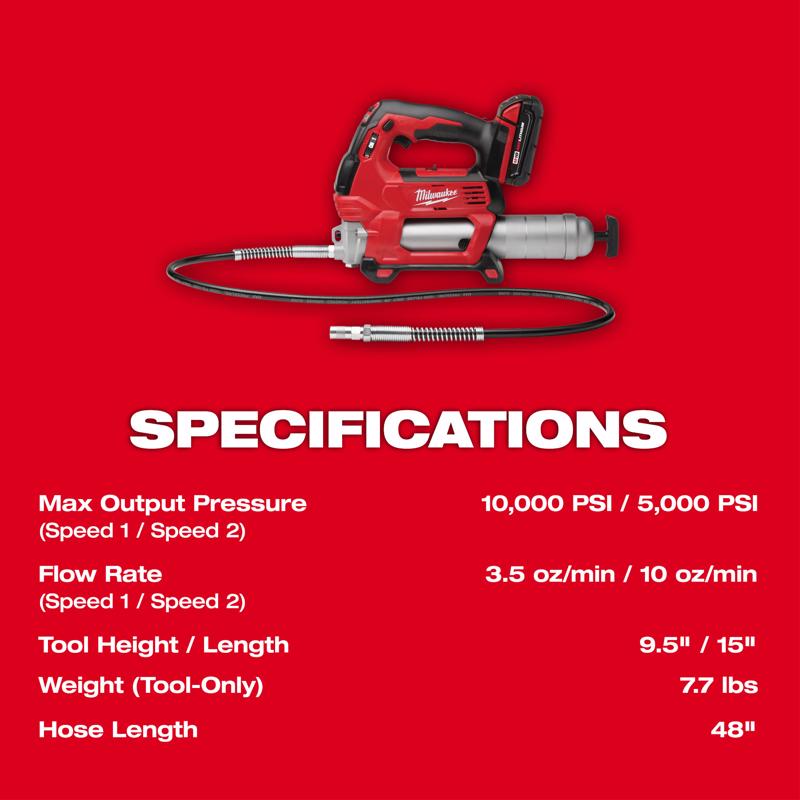 Milwaukee M18 FUEL 1/2 in. High Torque Impact Wrench and Grease Gun Kit (Battery & Charger)