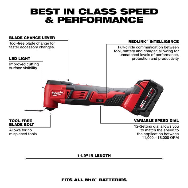 Milwaukee M18 Cordless Oscillating Multi-Tool Kit (Battery & Charger)