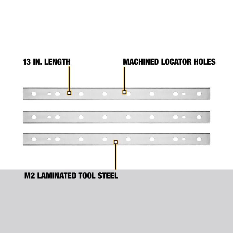 Dewalt 13 in. L Steel Planer Knife Set Double-Edged 2 pk